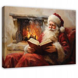 Wallarena OBRAZ na plátne Santa Claus slávnostný hnedý 60x40 cm vyobraziť