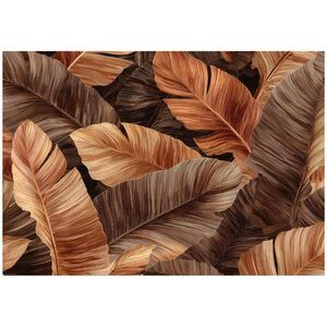 Wallarena FOTOTAPETA listy abstraktné hnedé 250x175 cm vyobraziť