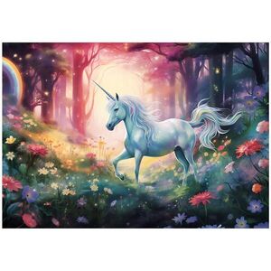 Wallarena FOTOTAPETA dievča jednorožec ružová 416x254 cm vyobraziť