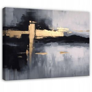 Wallarena OBRAZ na plátne Abstraktný mramor Čierny 120x80 cm vyobraziť