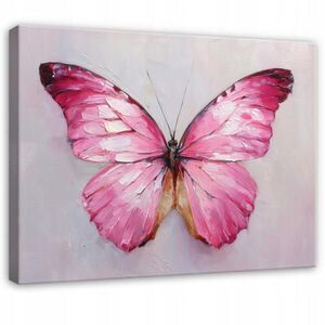 Wallarena TLAČ NA PLÁTNE Motýľ Betónová ružová 120x80 cm vyobraziť