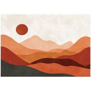 Wallarena FOTOTAPETA Art Deco Hory Oranžová 300x210 cm vyobraziť