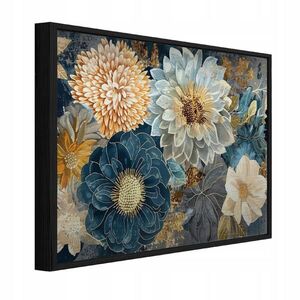 Wallarena ZARÁMOVANÉ obrazy kvety pivonky modré 120x80 cm vyobraziť