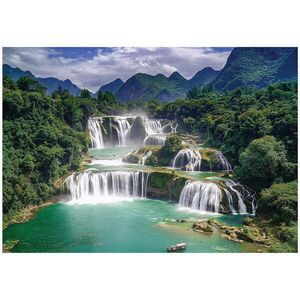 Wallarena 3D efekt fototapety s vodopádom prírodou lesom do obývačky 250x175 vyobraziť