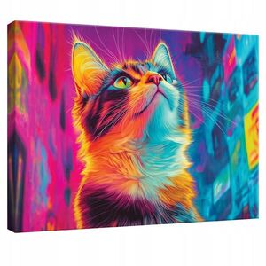 Wallarena OBRAZ na plátne Abstraktná mačka Pop Art Modern 120x80 vyobraziť