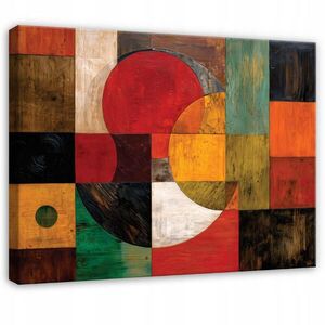 Wallarena ABSTRAKTNÁ obraz na plátne v štýle Art Deco oranžová 120x80 cm vyobraziť