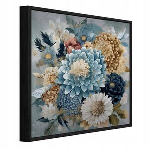 Wallarena ZARÁMOVANÉ obrazy kvety pivonky modré 80x80 cm vyobraziť