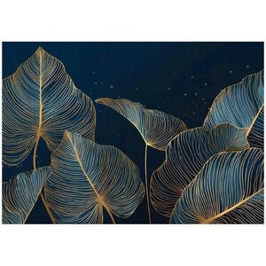 Wallarena FOTOTAPETA listy glamour blue 150x105 cm vyobraziť