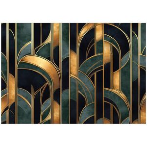 Wallarena FOTOTAPETA Art Deco abstraktná zelená 150x105 cm vyobraziť