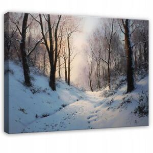 Wallarena TLAČ NA PLÁTNE Lesné stromy hnedé 100x70 cm vyobraziť