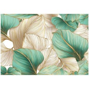 Wallarena FOTOTAPETA listy glamour green 250x175 cm vyobraziť