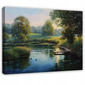 Wallarena OBRAZ na plátne Lake Forest Green 60x40 cm vyobraziť