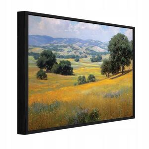 Wallarena ZARÁMOVANÝ obraz krajina pole béžová 120x80 cm vyobraziť