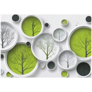 Wallarena 3D abstraktná zelená fototapeta 350x250 cm vyobraziť