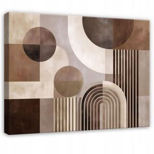 Wallarena OBRAZ na plátne Abstraktné geometrické hnedé 120x80 cm vyobraziť