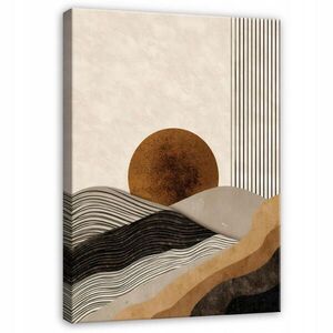 Wallarena ABSTRAKTNÁ obraz na plátne v štýle Art Deco béžová 40x60 cm vyobraziť
