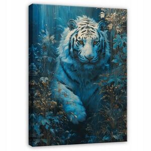 Wallarena OBRAZ na plátne Tiger zvieratá modrý 70x100 cm vyobraziť