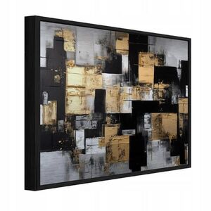 Wallarena ZARÁMOVANÉ obrazy abstraktné moderné čierne 150x100 cm vyobraziť