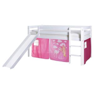 Livetastic POSTEĽ S PRIESTOROM NA HRU, 90/200 cm biela, pink vyobraziť