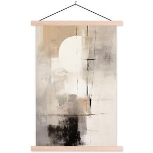 MuchoWow PLAGÁT S MAGNETICKÝMI LIŠTAMI Abstraktné - Umenie - Sivé 40x60 cm vyobraziť