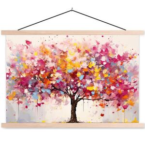 MuchoWow PLAGÁT S MAGNETICKÝMI LIŠTAMI Akvarel - Strom - Umenie - Abstraktné 90x60 cm vyobraziť