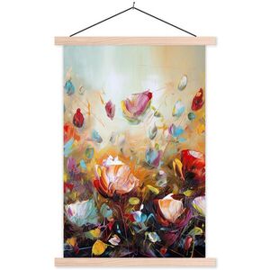 MuchoWow PLAGÁT S MAGNETICKÝMI LIŠTAMI Kvety - Umenie - Príroda - Olejomaľba 60x90 cm vyobraziť