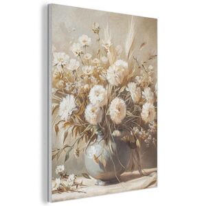 MuchoWow AKUSTICKÝ OBRAZ Kvety - Váza - Zátišie - Béžová 60x80 cm vyobraziť