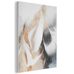 MuchoWow AKUSTICKÝ OBRAZ Luxusné - abstraktné - zlaté - biele 70x100 cm vyobraziť