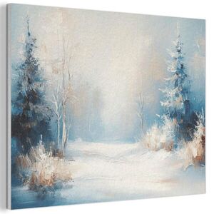 MuchoWow AKUSTICKÝ OBRAZ Les – Zima – Príroda – Abstrakt – Sneh 80x60 cm vyobraziť