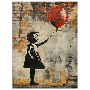 MuchoWow PLAGÁT Graffiti - Banksy - Dievča - Street art 60x80 cm vyobraziť