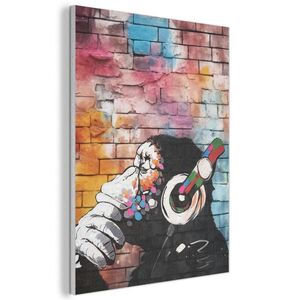 MuchoWow AKUSTICKÝ OBRAZ Opica - Graffiti - Hudba 70x100 cm vyobraziť