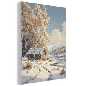 MuchoWow AKUSTICKÝ OBRAZ Zima - Sneh - Domov - Príroda 50x70 cm vyobraziť