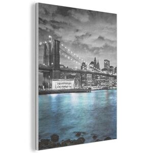 MuchoWow AKUSTICKÝ OBRAZ New York - panoráma - mesto - modrá 60x80 cm vyobraziť