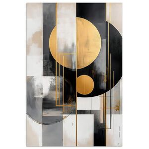 MuchoWow PLAGÁT Abstraktné - Zlato - Striebro - Tvary - Estetické - Moderné 80x120 cm vyobraziť