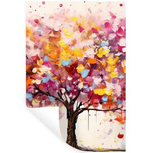 MuchoWow NÁLEPKA NA STENU Akvarel - Strom - Umenie - Abstraktné 40x60 cm vyobraziť