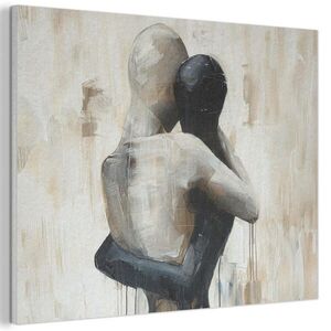 MuchoWow AKUSTICKÝ OBRAZ Abstraktné - Láska - Čiernobiele - Moderné 70x50 cm vyobraziť