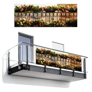 MuchoWow BALKÓNOVÁ ZÁSTENA Kvety - Plot - Krajina mesta - Leto 300x110 cm vyobraziť