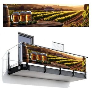 MuchoWow BALKÓNOVÁ ZÁSTENA Pivo - Chmeľ - Krajina 300x85 cm vyobraziť