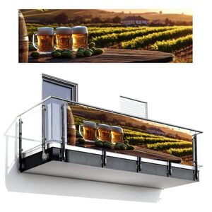 MuchoWow BALKÓNOVÁ ZÁSTENA Pivo - Chmeľ - Krajina 300x90 cm vyobraziť