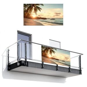 MuchoWow BALKÓNOVÁ ZÁSTENA Pláž - palmy - oceán - západ slnka 200x110 cm vyobraziť