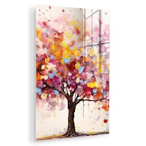 MuchoWow OBRAZ NA AKRYLOVOM SKLE Akvarel - Strom - Umenie - Abstraktné 60x90 cm vyobraziť