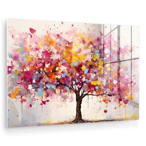 MuchoWow OBRAZ NA AKRYLOVOM SKLE Akvarel - Strom - Umenie - Abstraktné 90x60 cm vyobraziť