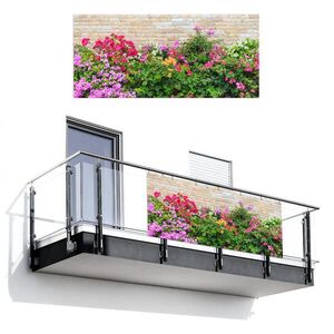 MuchoWow BALKÓNOVÁ ZÁSTENA Kvety - rastliny - listy - kamene 200x90 cm vyobraziť