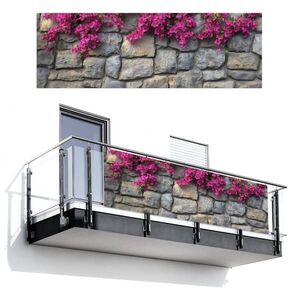 MuchoWow BALKÓNOVÁ ZÁSTENA Bougainvillea - kamenná stena - ružová 300x100 cm vyobraziť