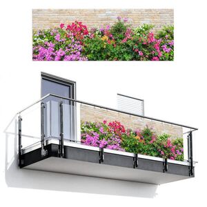 MuchoWow BALKÓNOVÁ ZÁSTENA Kvety - rastliny - listy - kamene 300x110 cm vyobraziť
