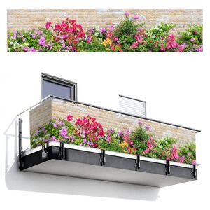MuchoWow BALKÓNOVÁ ZÁSTENA Kvety - rastliny - listy - kamene 500x110 cm vyobraziť