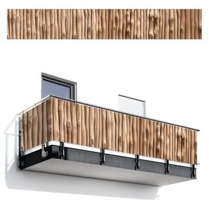 MuchoWow BALKÓNOVÁ ZÁSTENA Drevo - Stonka - svetlohnedá 500x75 cm vyobraziť