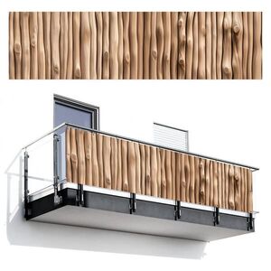 MuchoWow BALKÓNOVÁ ZÁSTENA Drevo - Stonka - svetlohnedá 300x85 cm vyobraziť