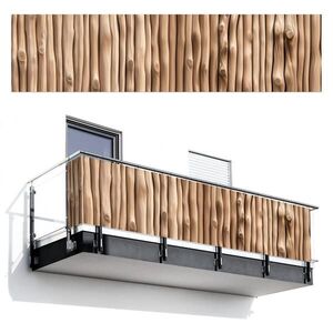 MuchoWow BALKÓNOVÁ ZÁSTENA Drevo - Stonka - svetlohnedá 500x120 cm vyobraziť