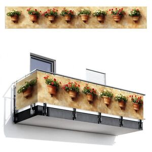 MuchoWow BALKÓNOVÁ ZÁSTENA Kvetináče - Nástenné - Vintage 500x80 cm vyobraziť